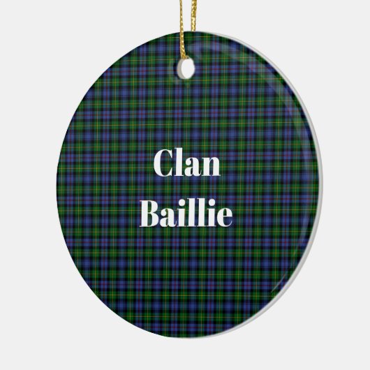 Clan Baillie Hunting Tartan Keramik Ornament (Links)