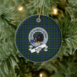 Clan Baillie Jagd Abzeichen Tartan Kariert Keramik Ornament