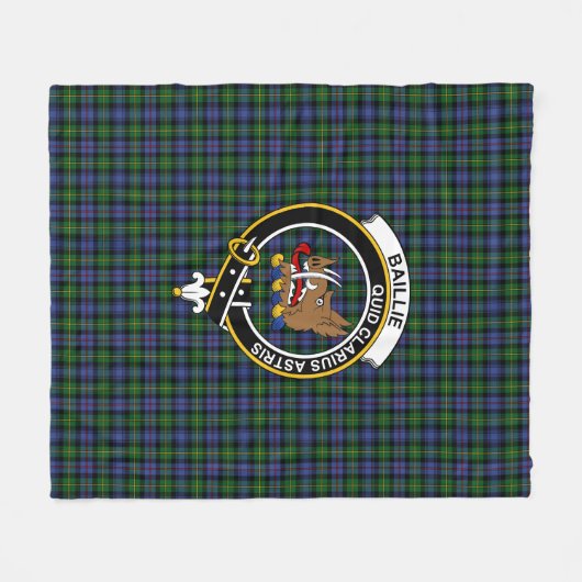 Clan Baillie Jagd Tartan Kariert Fleecedecke (Vorderseite (Horizontal))