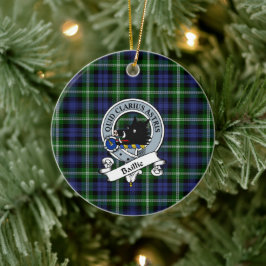 Clan Baillie Modernes Abzeichen Tartan Kariert Keramik Ornament