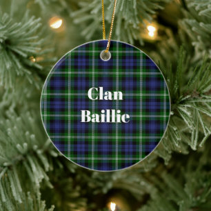 Clan Baillie Modernes Tartan Keramik Ornament
