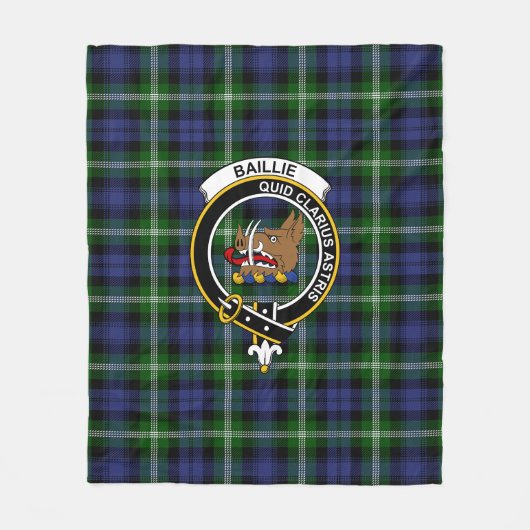 Clan Baillie Tartan Kariert Fleecedecke (Vorderseite)
