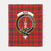 Clan Bain Tartan Kariert Fleecedecke (Vorderseite)