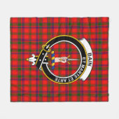 Clan Bain Tartan Kariert Fleecedecke (Vorderseite (Horizontal))