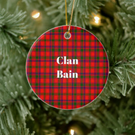 Clan Bain Tartan Keramik Ornament