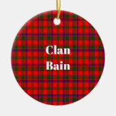 Clan Bain Tartan Keramik Ornament (Vorne)