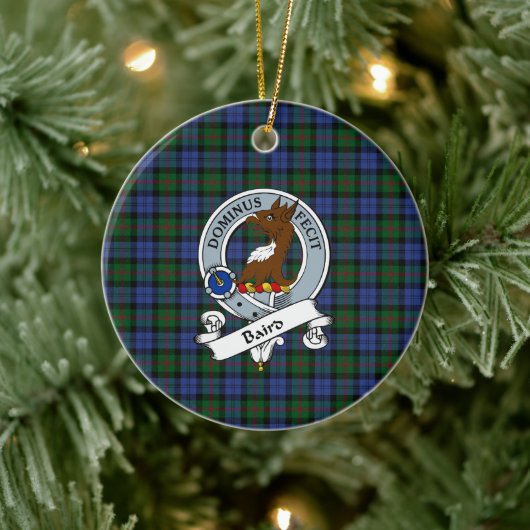 Clan Baird Abzeichen Tartan Kariert Keramik Ornament (Baum)