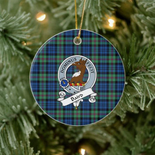 Clan Baird Ancient Abzeichen Tartan Kariert Keramik Ornament (Baum)