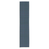 Clan Baird Blue und Green Scottish Tartan Kurzer Tischläufer (Vorderseite)