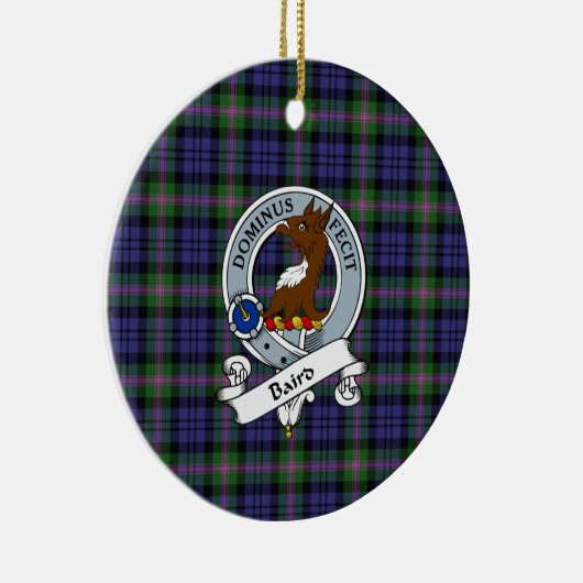 Clan Baird Modern Abzeichen Tartan Kariert Keramik Ornament (Rechts)