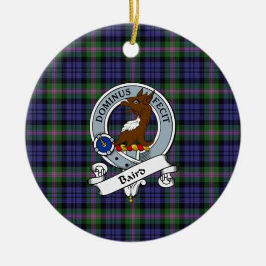 Clan Baird Modern Abzeichen Tartan Kariert Keramik Ornament (Vorne)