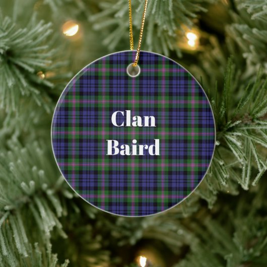 Clan Baird Modern Tartan Keramik Ornament (Baum)