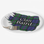 Clan Baird Scottish Tartan Paint Brush Pappteller (Schrägansicht)