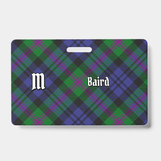 Clan Baird Tartan Ausweis (Vorderseite)