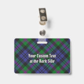 Clan Baird Tartan Ausweis (Rückseite mit Clip)