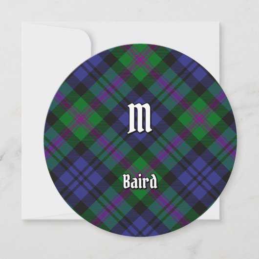 Clan Baird Tartan Einladung (Vorderseite)
