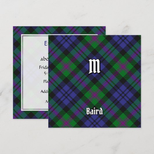 Clan Baird Tartan Einladung (Vorne/Hinten)
