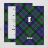 Clan Baird Tartan Einladung (Vorne/Hinten)