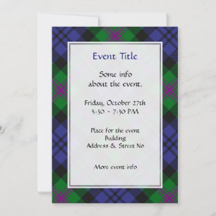 Clan Baird Tartan Einladung
