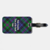 Clan Baird Tartan Gepäckanhänger (Rückseite horizontal)