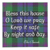 Clan Baird Tartan House Blessing Würfel (Vorderseite)