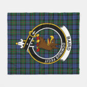 Clan Baird Tartan Kariert Fleecedecke (Vorderseite (Horizontal))