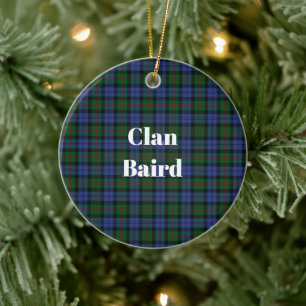 Clan Baird Tartan Keramik Ornament