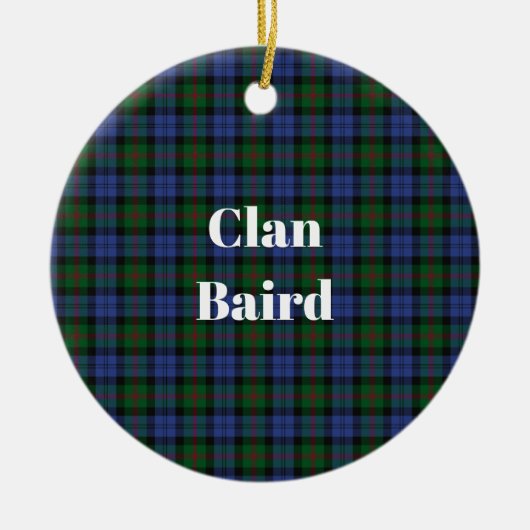 Clan Baird Tartan Keramik Ornament (Vorne)