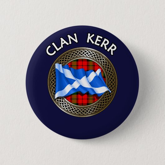 Clan Baird Tartan Knot & Flag Button (Vorderseite)