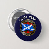 Clan Baird Tartan Knot & Flag Button (Vorne & Hinten)