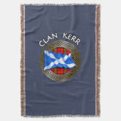 Clan Baird Tartan Knot & Flag Decke (Vorderseite Vertikal)