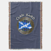 Clan Baird Tartan Knot & Flag Decke (Vorderseite Vertikal)
