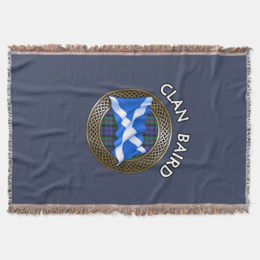 Clan Baird Tartan Knot & Flag Decke (Vorderseite)