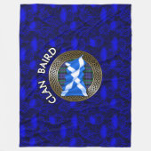 Clan Baird Tartan Knot & Flag Fleecedecke (Vorderseite)