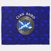 Clan Baird Tartan Knot & Flag Fleecedecke (Vorderseite (Horizontal))