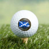 Clan Baird Tartan Knot & Flag Golfball (Insitu T-Shirt)