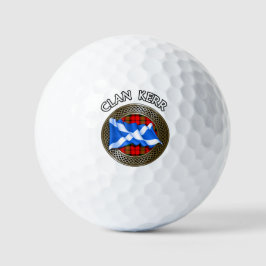 Clan Baird Tartan Knot & Flag Golfball