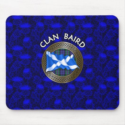 Clan Baird Tartan Knot & Flag Mousepad (Vorne)