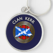 Clan Baird Tartan Knot & Flag Schlüsselanhänger (Vorne)