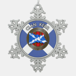 Clan Baird Tartan Knot & Flag Schneeflocken Zinn-Ornament