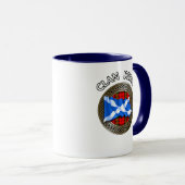 Clan Baird Tartan Knot & Flag Tasse (VorderseiteRechts)