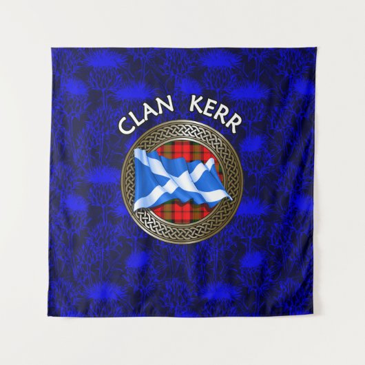 Clan Baird Tartan Knot & Flag Wandteppich (Vorderseite)