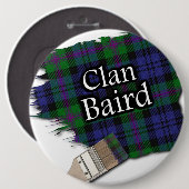 Clan Baird Tartan Paint Brush Button (Vorne & Hinten)
