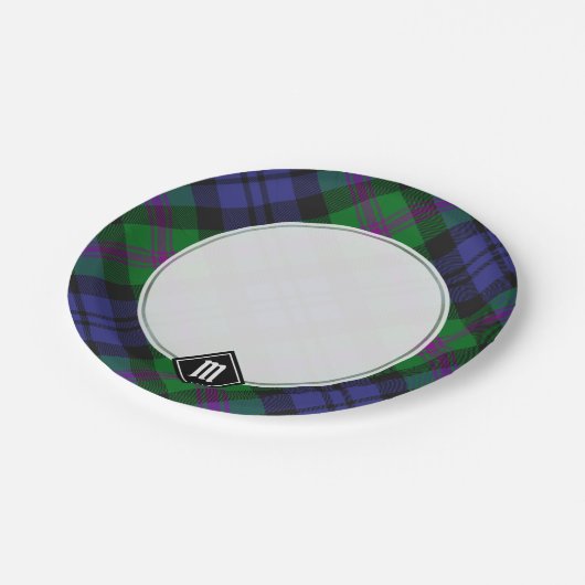 Clan Baird Tartan Pappteller (Schrägansicht)