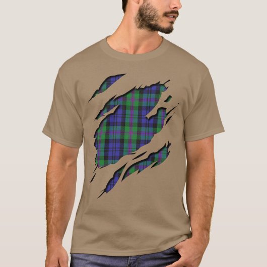 Clan Baird Tartan Plaid Effects T-Shirt (Vorderseite)