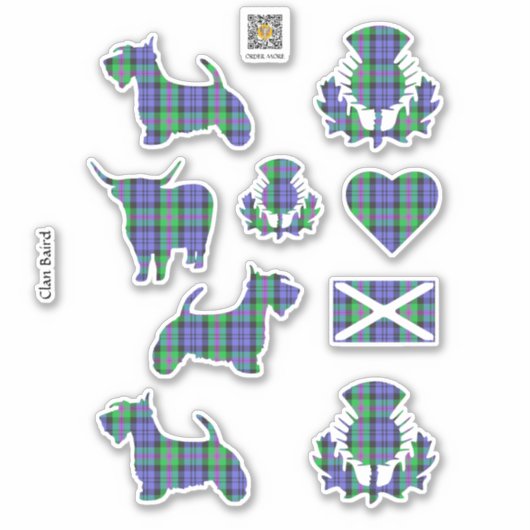 Clan Baird Tartan Sticker (Vorderseite)