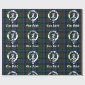 Clan Baird Tartan Wappen Wrapping Paper Geschenkpapier (Flach)