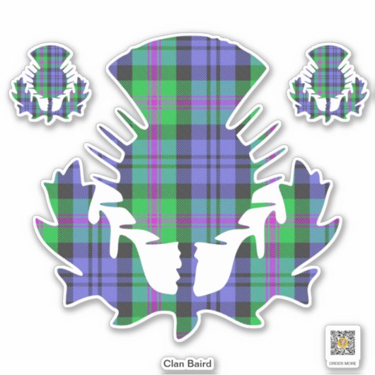 Clan Baird Thistle Sticker (Vorderseite)