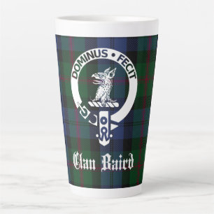Clan Baird Wappen Abzeichen & Tartan Milchtasse