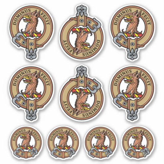 Clan Baird Wappen Sticker Set (Vorderseite)